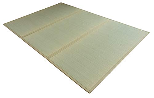 FULI Japanese Tatami Mattress, Foldable Igusa Rush Grass Tatami Rug, Natural Japanese Floor Mattress Mat Made in Japan, Full XL - size: Full XL (83"L x 55"W x 0.5"Th), style: Foldable Mat