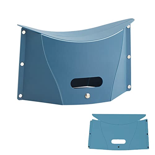 Folding Portable Camping Hiking Stool, Lightweight Collapsable Foldable Chair for Travel Gathering BBQ Subway Library Backpacking Outdoor Ultralight Mini (Blue) - color: Blue