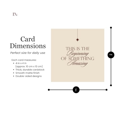 Esteem Daily Affirmation Cards for Manifestation, Self Care, Self Love Stress Relief 4 x4 Inspirational with Quotes 50 Mindfulness Box Women and Men