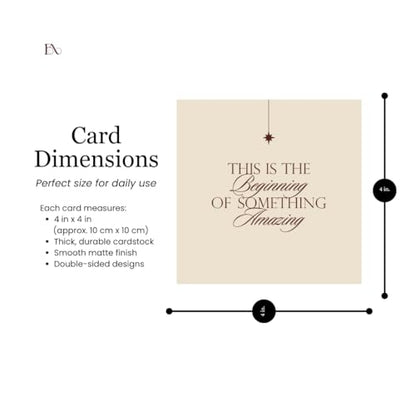Esteem Daily Affirmation Cards for Manifestation, Self Care, Self Love Stress Relief 4 x4 Inspirational with Quotes 50 Mindfulness Box Women and Men