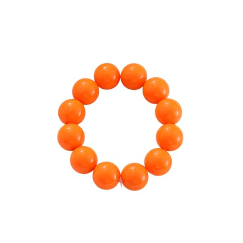 18MM Bohemian Seed Bead Bracelet - Handmade Multicolor Beaded Accessory for Women |Adjustable Beaded Jewelry Gift Stretchable Bracelet for Her Gift - color: Orange