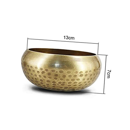 Buddhist Sound Therapy Bowl Meditation Bowl with Chime Stick Size 13cm Handmade - size: 13*13CM