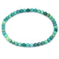 Keleny Gem Semi Precious Gemstones 4mm Round Beads Crystal Stretch Bracelet 7 Inch Unisex - color: Green Chrysoprase Agate