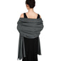 Pashmina shawls and wraps for Evening Dresses Scarf for Women Winter Shawl Wraps for Women Weedings - color: Dark Grey