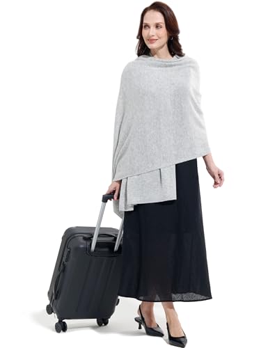 Soft Cashmere Blend Wrap Chic Scarf Stole for Women Wayfarer Travel Extra Large 87"x28" - color: Grey