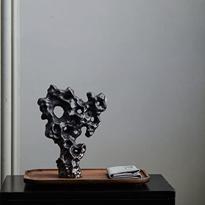 Desktop Decoration New Chinese-Style Rockery Decoration Japanese-Style Tea Table Study Club Porch Cabinet Zen Decoration Ceramic Stone Desktop Decor for Office