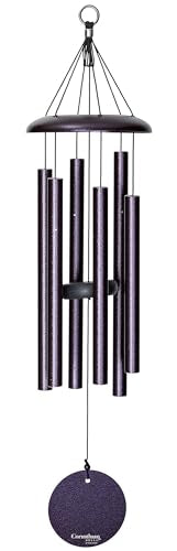 Corinthian Bells by Wind River - 27 inch Plum Wind Chime for Patio, Backyard, Garden, and Outdoor Decor (Aluminum Chime) Made in the USA - color: Plum