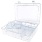 Xiaoyztan Clear Plastic Organizer, 12 Grids with Adjustable Dividers, Jewelry Box Bead Storage Container for Small Parts, Fishing Tackle, DIY Crafts, and Earrings - size: 8.8x6.6x2.3 in
