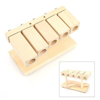 Qiilu Percussion Rhythm Blocks for Kids - Wooden Percussion Block 5 Tones Maple Rhythm Blocks with Hammer for National Opera Music - Wood Musical Instrument