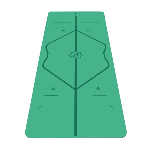Liforme Original Yoga Mat – Free Yoga Bag Included - Patented Alignment System, Warrior-like Grip, Non-slip, Eco-friendly, sweat-resistant, long, wide, 4.2mm thick mat for comfort