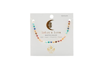Lotus and Luna 3MM Necklace - size: Extended 20''-22'', style: Master Healer (Gold)