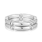 Gold Chunky Bangles Bracelets For Women 14k Gold Plated Stack Layered Curved Bamboo Tube Stretch Bracelets Gift Jewelry - color: 2pcs Silver-8mm