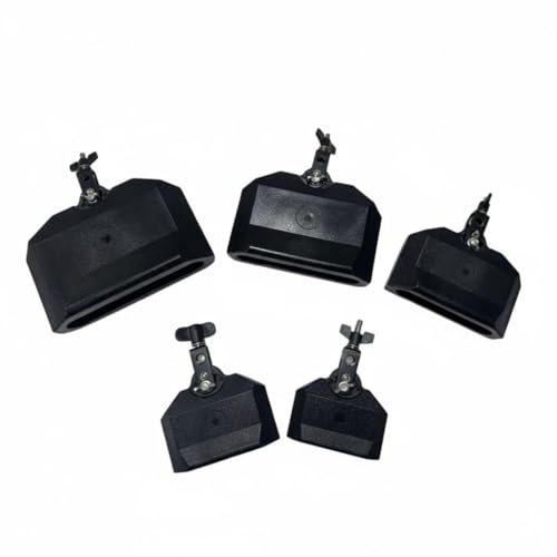 Qianly Percussion Block High and Low Pitch Mountable Percussion Block for Percussionists, Studio Sound Production, Black - color: Black