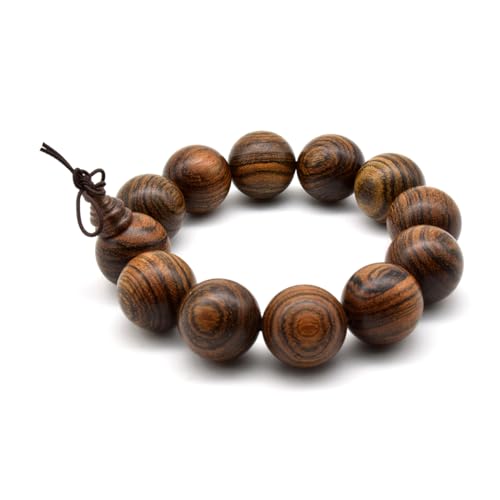 Zen Dear Unisex Natural Tigerwood Mala Beads Buddhist Prayer Bracelet Link Wrist Necklace Chain Beads