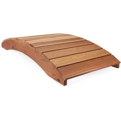 All Things Cedar Wooden Bridge, Outdoor Garden Walkway for Backyard Ponds, 6', Natural - Landscaping Pathway Wood Decor and Accessories for Yard and Patio - size: 6-Ft Bridge