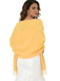 Sumolux Scarf for Women Pashmina Shawls Wraps for Evening Dresses Wedding Bridesmaid Gifts Winter Warm Soft Scarves - color: Yellow