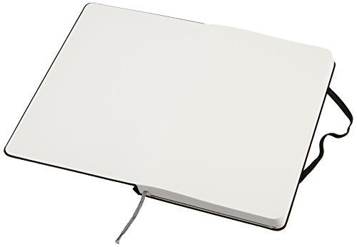 Amazon Basics Classic Blank Notebook, 240 Pages, Hardcover, Black, 5 x 8.25-Inch - size: 1 Pack, style: Unruled