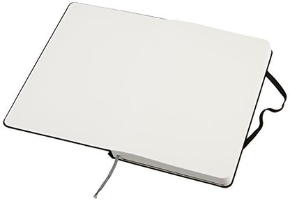 Amazon Basics Classic Blank Notebook, 240 Pages, Hardcover, Black, 5 x 8.25-Inch - size: 1 Pack, style: Unruled