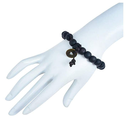 SBWC Wooden Beads Handmade Bracelet Lucky Coin Bracelet Vadic Kala Dhaga Bracelet Wooden Wirst Bead Band