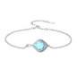 PELOVNY Celtic Knot Bracelet for Women 925 Sterling Silver Infinity Gemstone/Birthstone Bracelets Birthday Christmas Jewelry Gifts for Mom Daughter Wife - color: 02-Filigree-March Birthstone