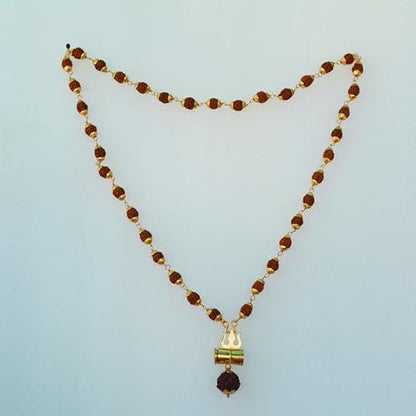 Rudraksha Mala shiv ji Mahakal Locket Rudraksha Mala Mahakal Locket Rudraksha Mala Shiva Rudraksha Mala Mahakal locket with chain - style: design 9