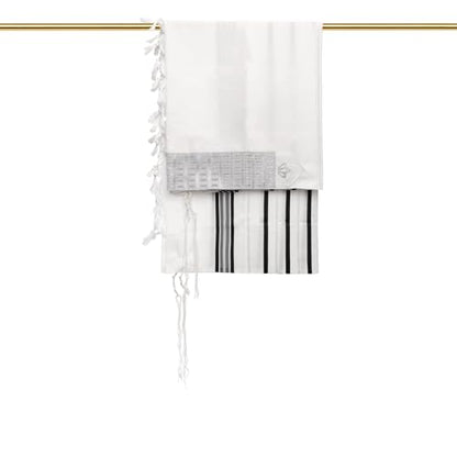 A supervised kosher Tallit Gadol Prayer Shawl from Israel,Wedding Model Diamond,Non-Slip.Wash and Iron easily. - color: With Black Stripes, size: Size 55 - 72 x 52 Inch