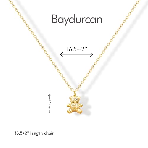 Golden Necklace for Women Virgin Mary Angel Butterfly Necklace Sister New Mom Friendship Necklace Birthday Christmas Gift - style: Bear