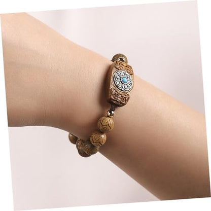 Beavorty Wooden Beads Bracelet for Women Handmade Rosary Jewelry Stylish String Bracelet Durable Natural Design for Everyday Wear present for Loved Ones