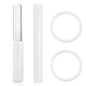 4 Pcs Singing Bowl Mallet And Silicone O Ring Set,Include 2 Acrylic Rubber Mallet Striker,2 Silicone Cushion for Playing Quartz Crystal Singing Bowls(White)
