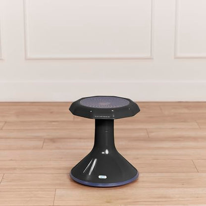ECR4Kids ACE Active Core Engagement Wobble Stool, 15-Inch Seat Height, Flexible Seating, Black - color: Black