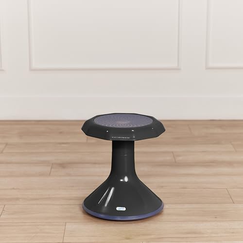 ECR4Kids ACE Active Core Engagement Wobble Stool, 15-Inch Seat Height, Flexible Seating, Black - color: Black