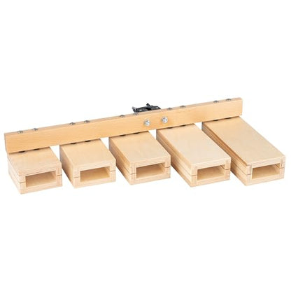 Meinl Percussion Wood Temple Blocks with Mount, Five Pitches from Low to High, 100% Baltic Birch, 2-Year Warranty (TMWTB)