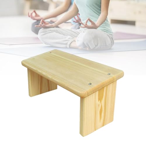 Meditation Bench, Wooden Kneeling Stool, Bench for Deeper & Longer Meditation - size: 42x18x15.5cm