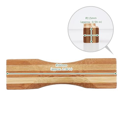 Japanese Bamboo Chopstick Rest - Tsuzumi Hourglass Shape - 2.4" (6cm) Traditional Zen Table Decor - Handcrafted in Japan - Set of 2 - size: 2 Pack