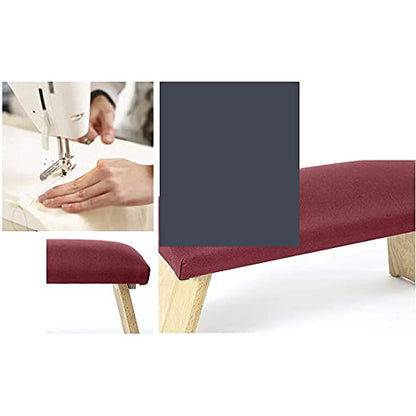Meditation Stool, Exercise Meditation Stool, Folding Meditation Table, Wooden Kneeling Stool with Locking Hinge, Oblique Leg Yoga Stool with Cushion/A / 46×19×18cm