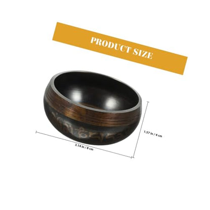 Unomor Handcrafted Tibetan Singing Bowl with Wood Rod and Cushion for Yoga Meditation Stress Relief Mindfulness Chakra Healing Relaxation and Home Decor