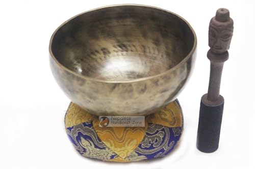 Antique Color Tibetan Handmade Meditation Singing Bowl Sets by Nepalese Handicraft Zone (6")