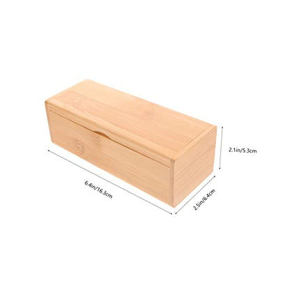 ULTECHNOVO Bamboo Storage Box with Lid Wooden Crafts Organizer for Jewelry and Keepsakes Bamboo Storage Solution for Home and Office