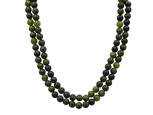 Amazing Gemstone Green Jade Mala Beads - 108 Prayer Beads for Meditation and Mindfulness Practice, Handcrafted Mala Beads with Natural Gemstones for Spiritual Healing and Relaxation (Plain) - color: Green Jade, style: Plain