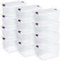 Sterilite 66 Qt ClearView Latch Storage Box, Stackable Bin with Latching Lid, Organize Clothes, Blankets, Items in Closet, Clear Base and Lid, 12-Pack - size: 12 Pack, style: 66 Quart