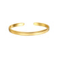 CAITLYNMINIMALIST 18K Gold Plated Silver Open Bangle Cuff Trendy Stacking Bracelet Gift for Women - color: 01-Alyssa Gold