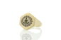 Engraved Yoga Signet Ring - Zen Meditation Gold Jewelry - 14k Bold Statement Ring