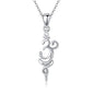 Sterling Silver S925 Om/AA Necklace Sobriety Gifts for Women Christmas Gift - style: Om