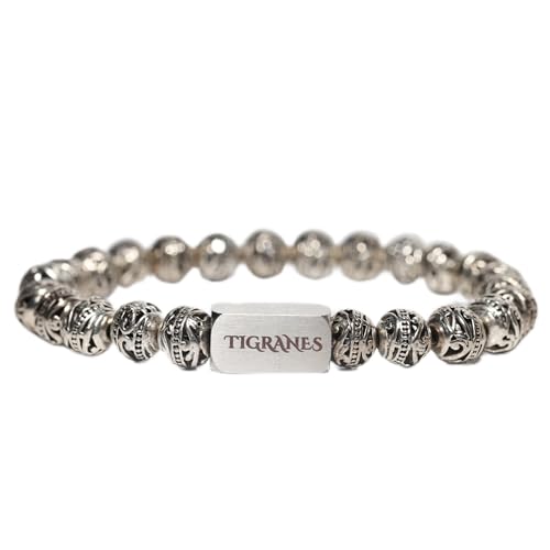 Tigranes Premium Natural Stone Bracelet Collection – Handmade Gemstone Jewelry in Luxury Branded Gift Box - style: Antique Silver
