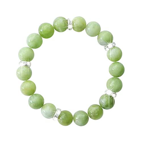 Healing Bracelet For Women Anxiety Crystal Bracelet Chakra Beaded Bracelets Rose Quartz Crystals And Healing Stones Yoga Bead Bracelet Calming Stretch Bracelet Stress Relief Gifts For Women - color: Green-China Jade