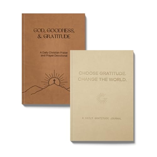 Gratitude Gifted Christian Prayer Journal - Light Brown with Guided Gratitude Journal - Tan for Men & Women