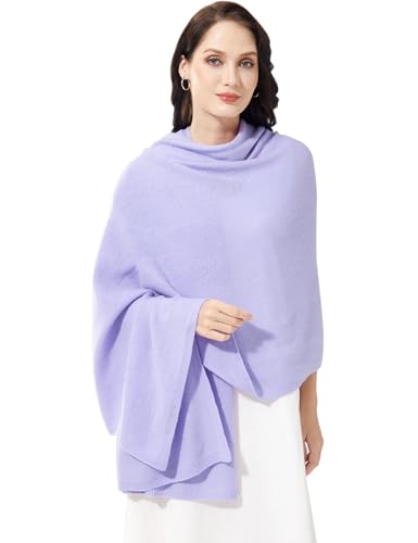 Soft Cashmere Blend Wrap Chic Scarf Stole for Women Wayfarer Travel Extra Large 87"x28" - color: Purpel