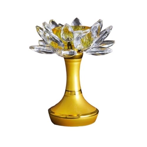 Tablescape Decor Candle Stand Lotus Glass Candlestick Tabletop Ornaments Zen Offering Candlestick Incense Candlestick Candlestick Holders(C) - color: C