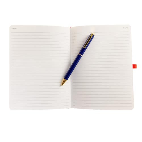 Graphique Peanuts Social Club Journal Plus Pen, Hardcover Lined Diary Notebook for Writing, 160 Pages, 6” x 8”