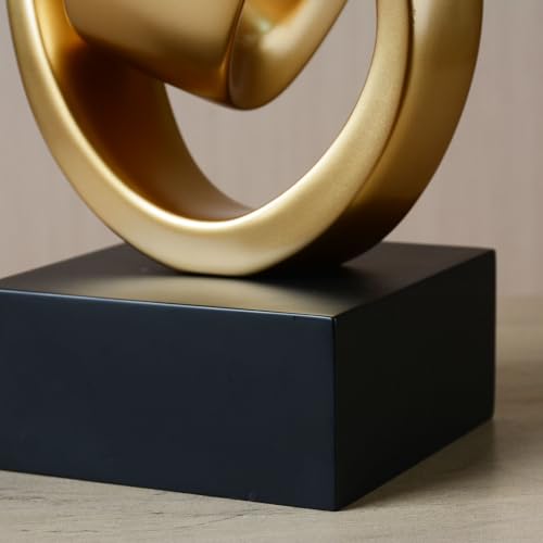 HAUCOZE Modern Abstract Sculpture Art Collectible Statue Home Decor Table Centerpiece Gift for Desktop Bookshelf Polyresin 17.0 Inch